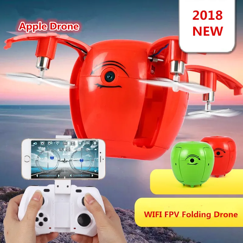 Newest apple shape foldable WIFI FPV RC Drone RC130 2.4G Apple