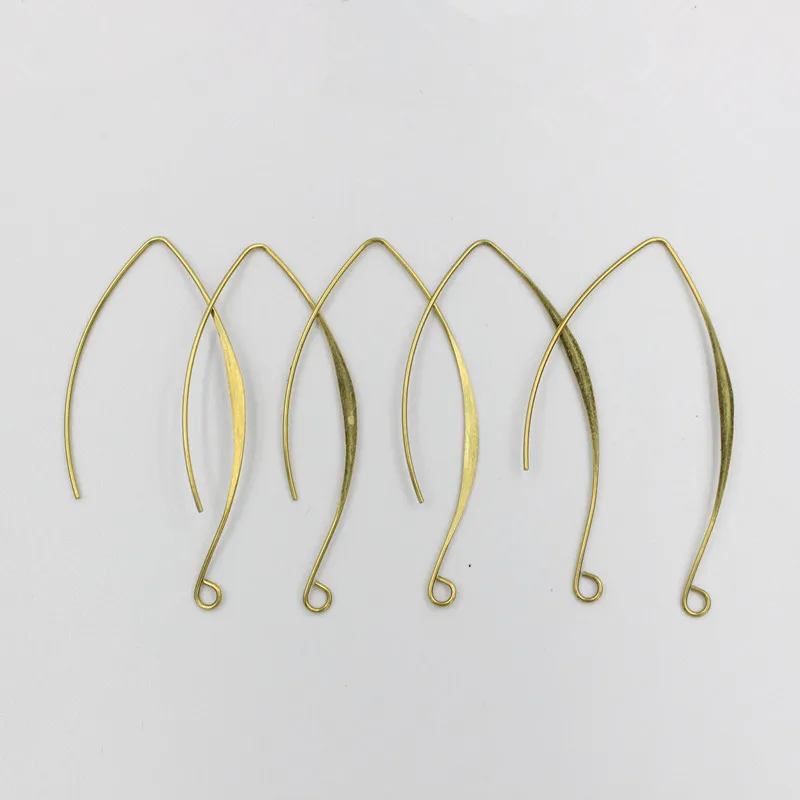 

20pcs 49X23mm Flat Ear Hook French Earring Hooks Wire Settings Base Settings for DIY Dangle Earrings Ear Jewelry Making