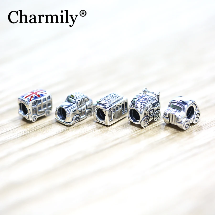 

Charmily Jewelry 925 Sterling Silver Car Charm Bead DIY Jewelry For Charm Bracelet