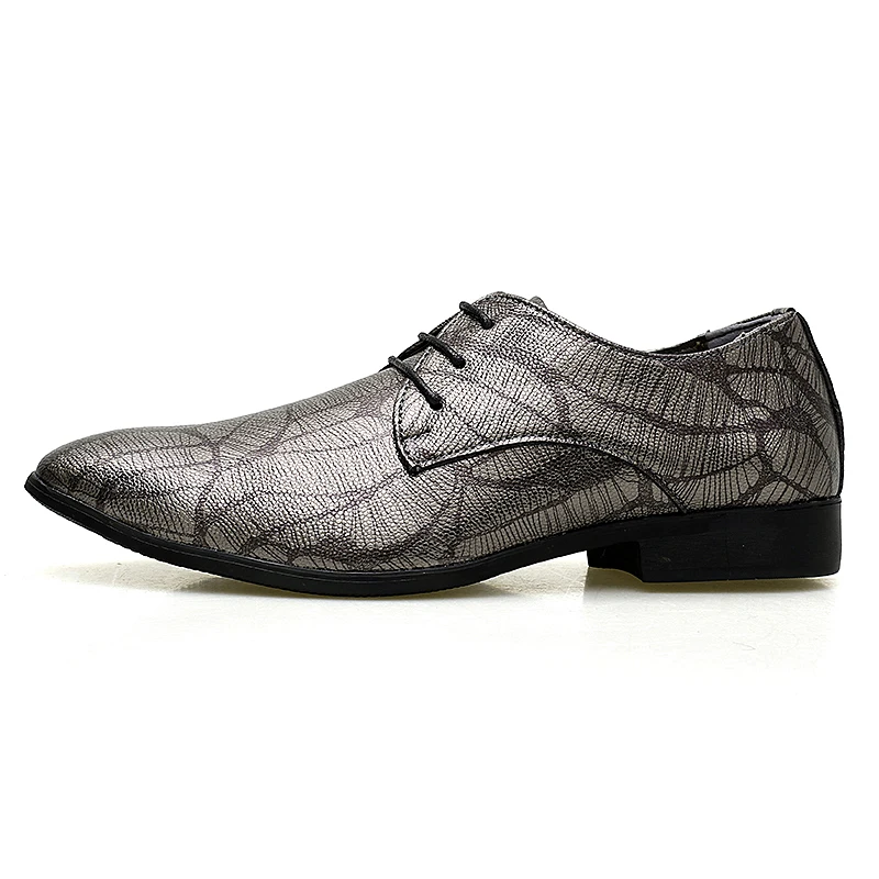 fashion snake skin men leather dress shoes cool designer evening party male footwear italian wedding brogue oxford shoes for men (37)