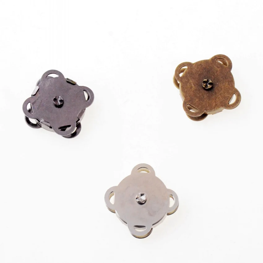

Free shipping 5 Sets Square Metal Buttons Magnetic Purse Snap Clasps/ Closure for Purse Handbag 20x20mm