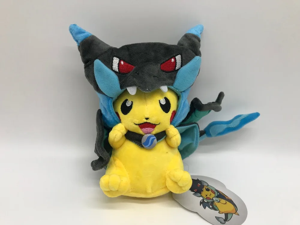 Плюшевая мягкая игрушечная кукла Pikazard Cospaly Mega Charizard X 8 5 дюйма|Персонажи