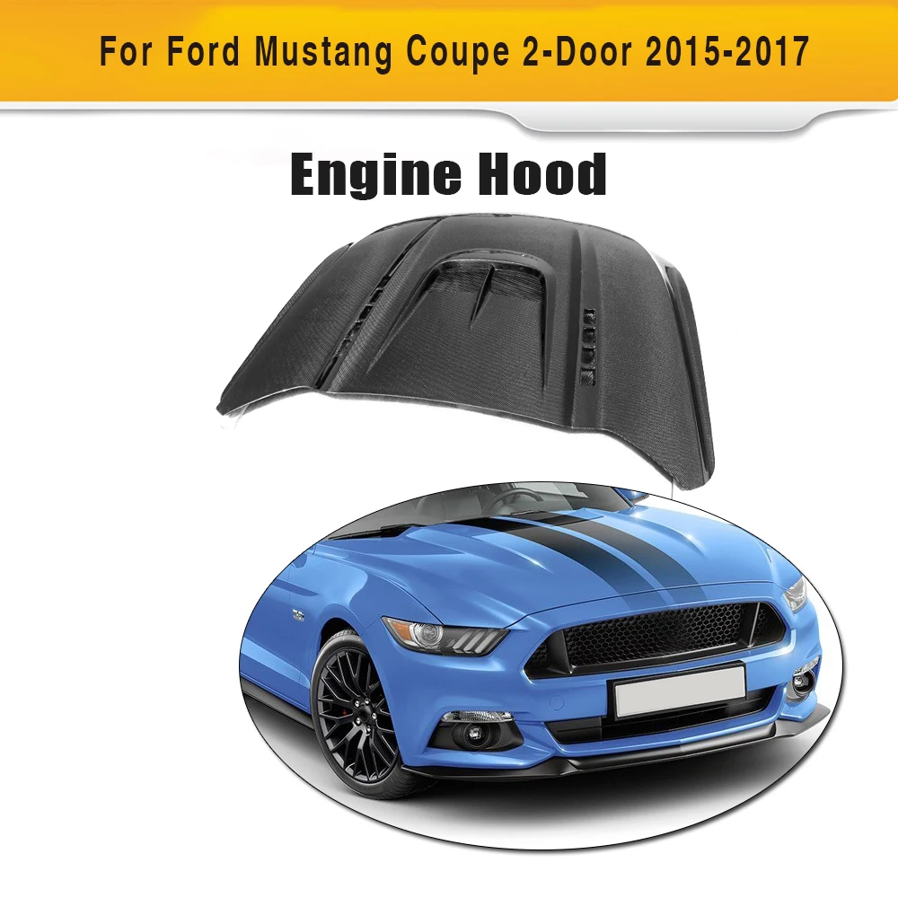 Carbon Fiber Car Front Hoods Covers Auto Engines Hood for Ford Mustang