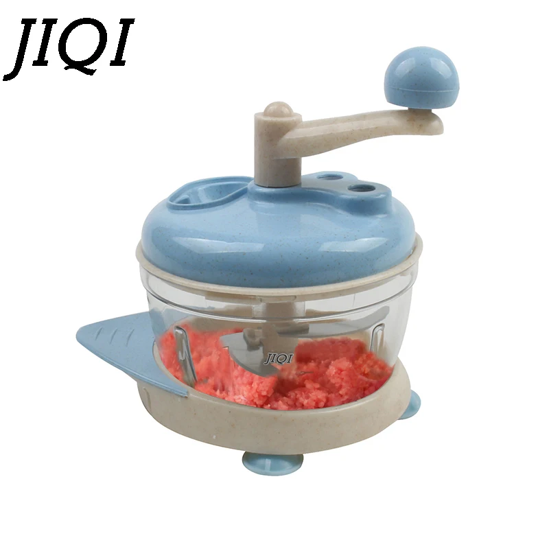 JIQI Multifunctional Manual Meat Grinder Slicer Beef Pork Vegetable Mincer Hand Food Chopper Mixer Blender Fruit Garlic Cutter JIQI Multifunctional Manual Meat Grinder Slicer Beef Pork Vegetable Mincer Hand Food Chopper Mixer Blender Fruit Garlic Cutter