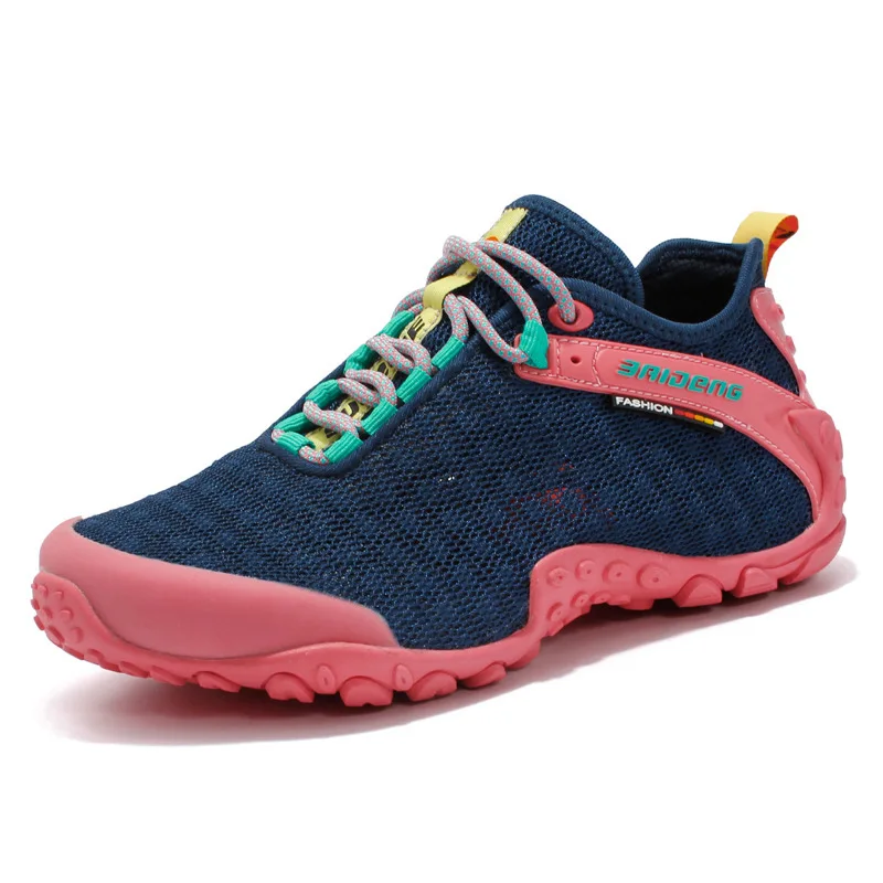 

2018 Men Women Eu35-45 Outdoor Hiking Shoes Breathable Camping Climbing Rubber Sole Mesh Sports Trekking Anti-wear Tactic Boots