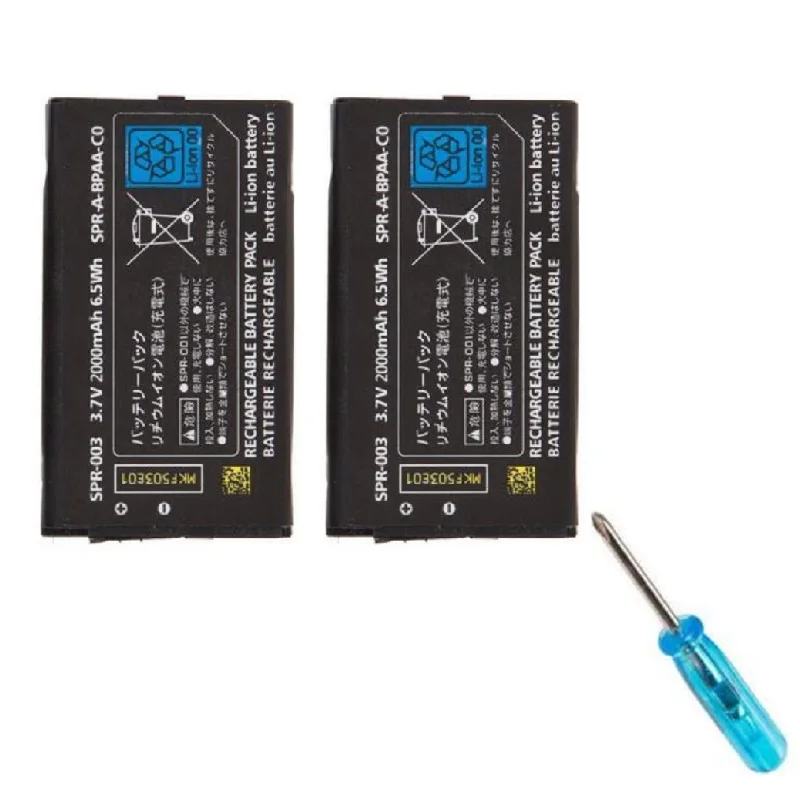 

2x2000mAh Battery Pack for Nitendo 3DSXL 3DSLL NEW 3DSXL NEW 3DSLL Power Rechargeable Battery Li-Ion Lithium Bateria Replacement