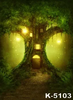

LIFE MAGIC BOX Vinyl Fairy Tale Forest Cute Background Green Background Photo Backdrop Newborn Photography Baby Backdrops