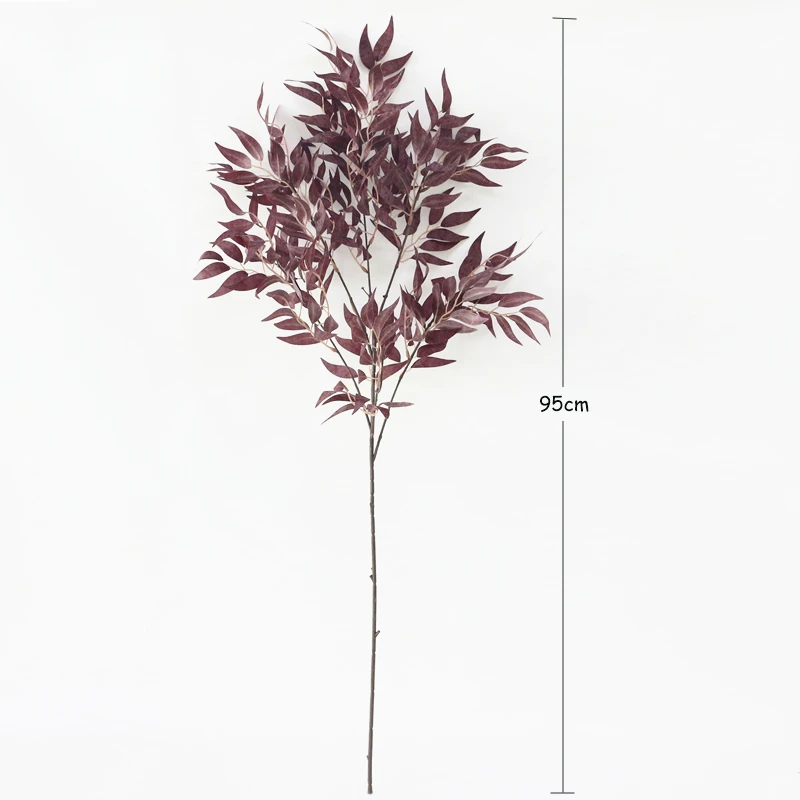 JAROWN Simulation Vine Plant Willow Leaf Single Branch Willow Strips Wedding Arrangement Arches Decor Fake Flowers Home Decor (16)