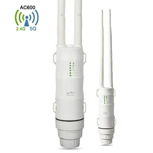 AC600 Wifi ретранслятор открытый водонепроницаемый высокой мощности 2,4 ГГц 150 Мбит/с и 5 ГГц 433 Мбит/с WiFi маршрутизатор беспроводной диапазон расширитель усилитель