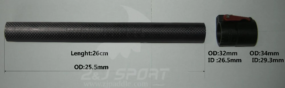 

ZJ SPORT Hot Sales Plastic Adjustor Ferrule For Carbon Kayak Paddle With Inside Inner Carbon Tube
