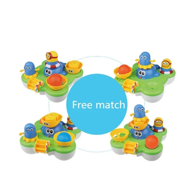 Colorful Whales Paradise Baby Fountain Bath Toy For Children Douche Kids Electric Floating Spraying Water Cartoon Toys Funny
