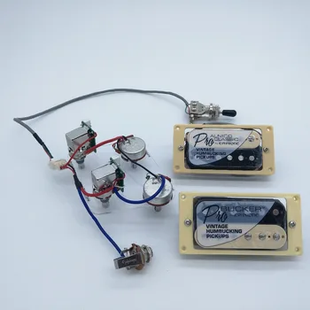 

Original Eiph Electric Guitar Pickups Alnico5 Zebra Humbucker Pickups 4c With Push Pull function+Wiring Harness