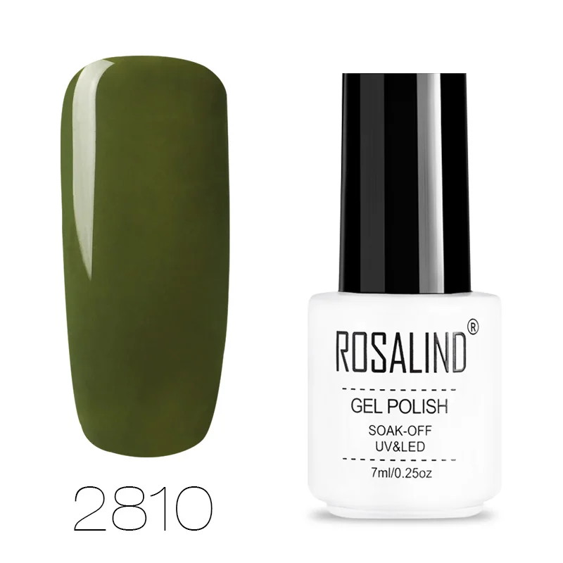 ROSALIND 7 мл чистый цвет гель-лаки геллак полуперманентный УФ-гель для ногтей Набор для маникюра Prime Nails Art Design Hybrid - Цвет: RC2810