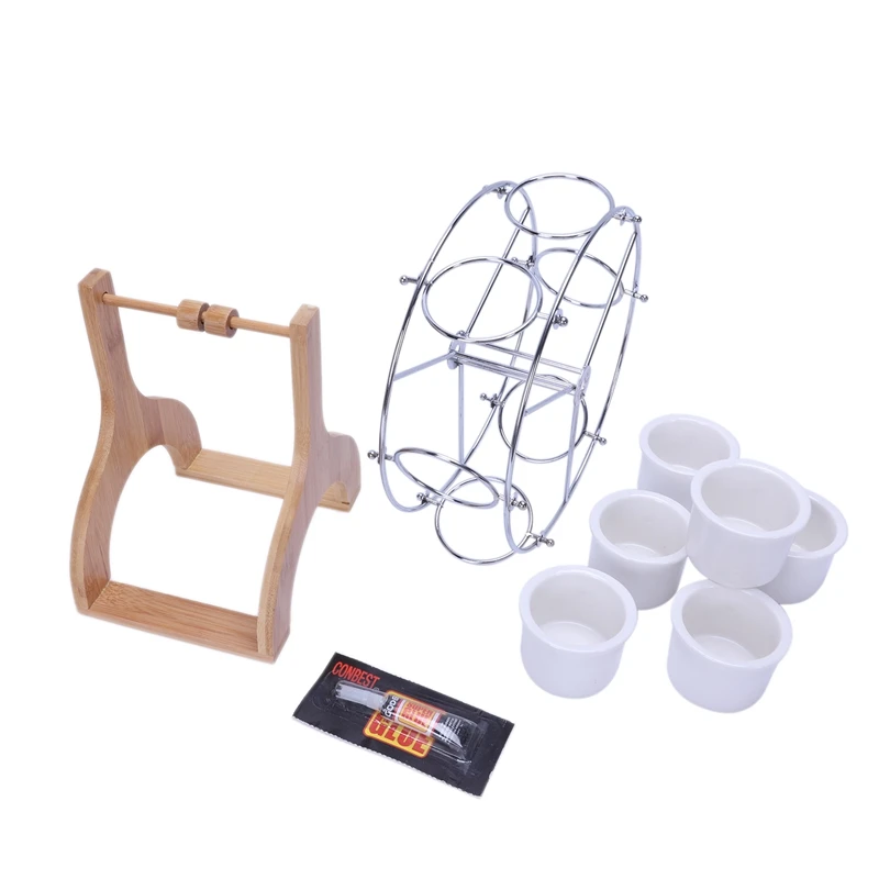 

1 Set Ceramics Flower Pot Rack Plant Stand Shelf Support For Succulent Plants Flower Ferris Wheel Design Creative Planters