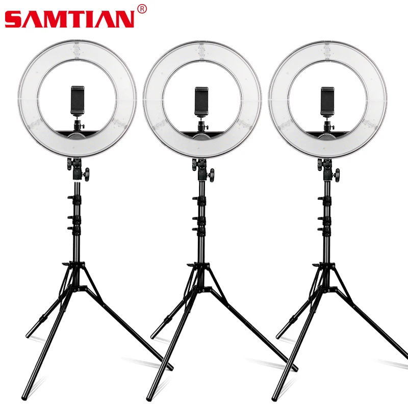 SAMTIAN 3 шт./лот кольцо ligth 12 дюймов с регулируемой яркостью 5500K светодиодная