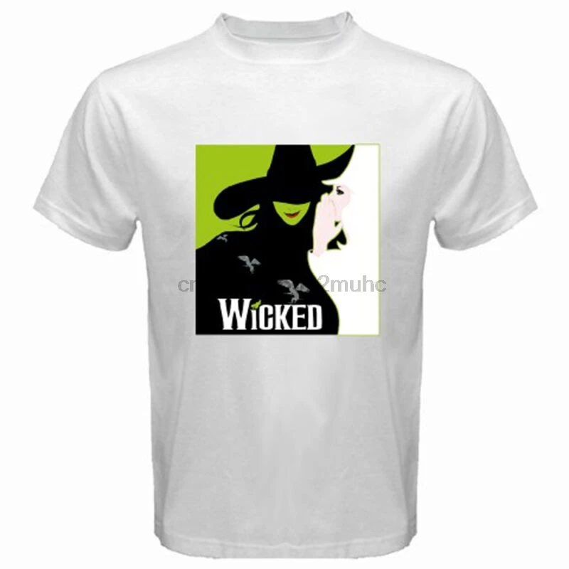 New WICKED Broadway Musical About Wizard Of Oz Men's White T-Shirt Size S to 3XL New WICKED Broadway Musical About Wizard Of Oz Men's White T-Shirt Size S to 3XL