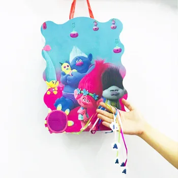 

40*30cm/set Pinata Kids Birthday Party Supplies Trolls Cartoon Theme Paper Pinata Disposable Baby Shower Party Decoration Favor