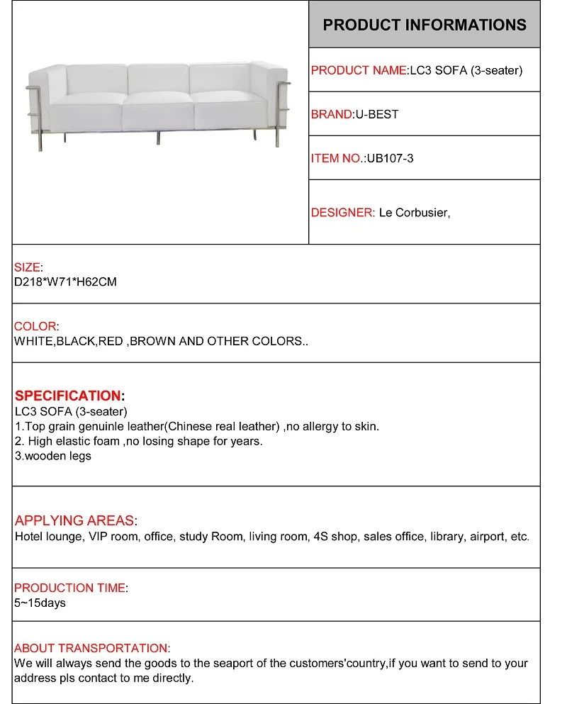 U-BEST Современная Гостиная кожаные секционные диваны мебель, 3 местный белый кожаный диван дизайнерский диван