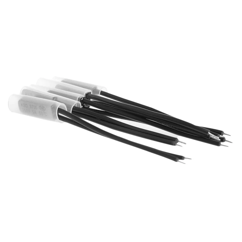 5Pcs-Pack-KSD9700-5A-250V-60-Degrees-Celsius-N-C-Thermostat-Temperature-Switch-Y122