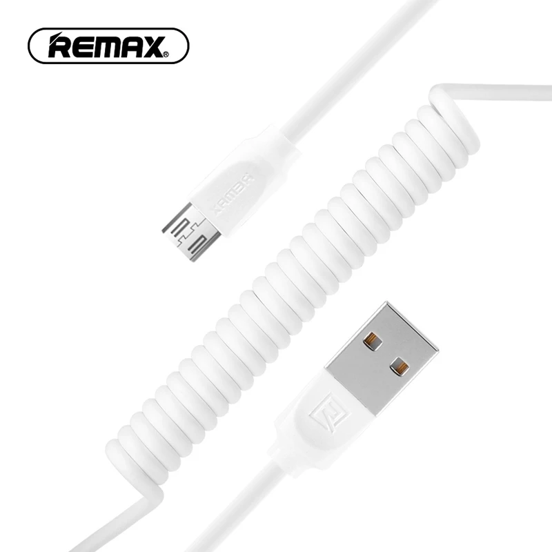 

Original Remax Spring Data Cable 2.4A 0.24-1m Fast Charging Data Transfer For iPhone X 6 7 8 For Xiaomi Samsung
