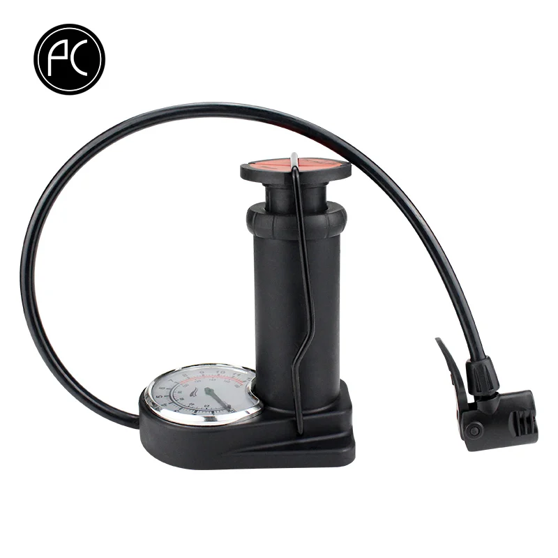 PCycling Bicycle Pump Inflator 160PSI Gauge Foot Pedal Portable Floor Air Inflator External Hose