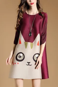 

Casual women plus size dress o neck cartoon print free size design european fashion mini dresses clothes vestidos lady clothing