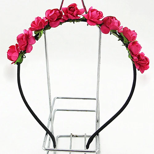 Цветок розы Корона праздничный головной убор Свадебная гирлянда Цветочная повязка на голову аксессуар