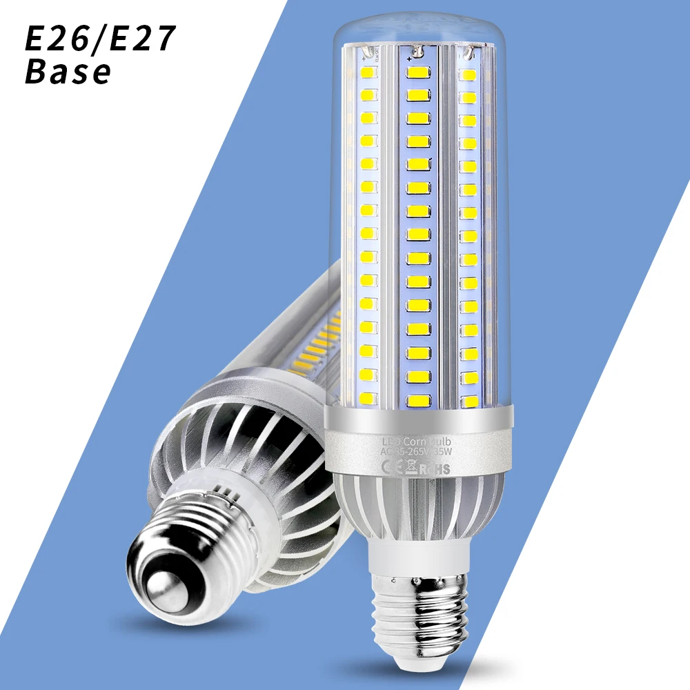 

E26 LED Bulb 220V High Power E27 LED Corn Lamp 25W 35W 50W No Flicker Light Bulb 110V Bombillas LED Lamp For Warehouse Square