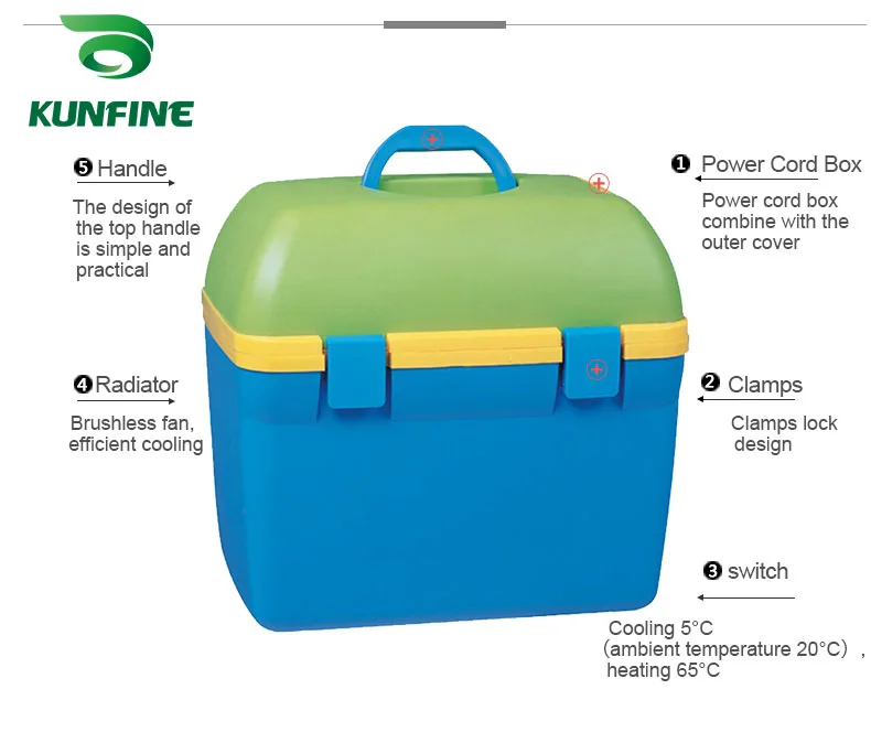 KUNFINE DC 12V24V 110-240V AC Car Refrigerator Multi-Function Fridge Compressor Vehicel Protable Refrigerator Freezer Cooler PN-18-1 (9)