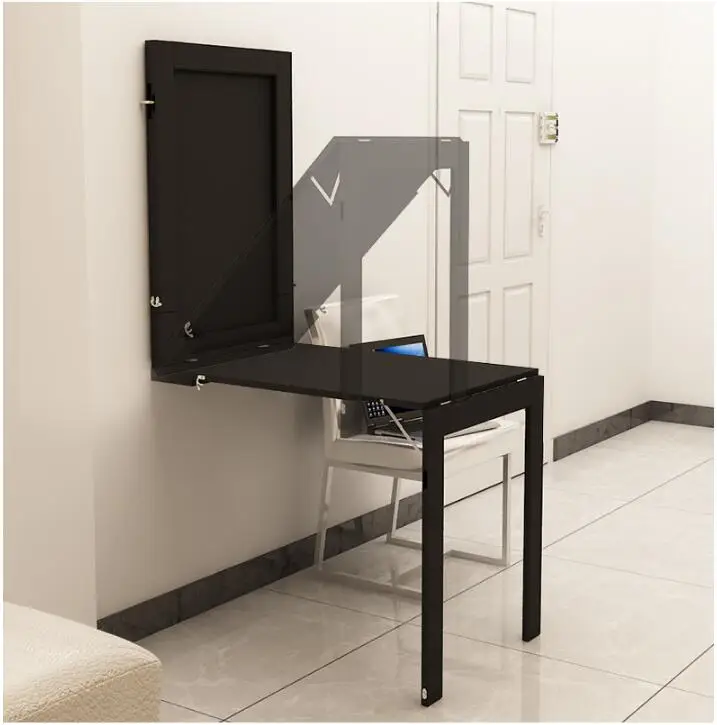 Wall hanging Folding Table Invisible Expansion Table Computer Desk Folding Mesa Plegable Dining Table Kitchen Storage Rack