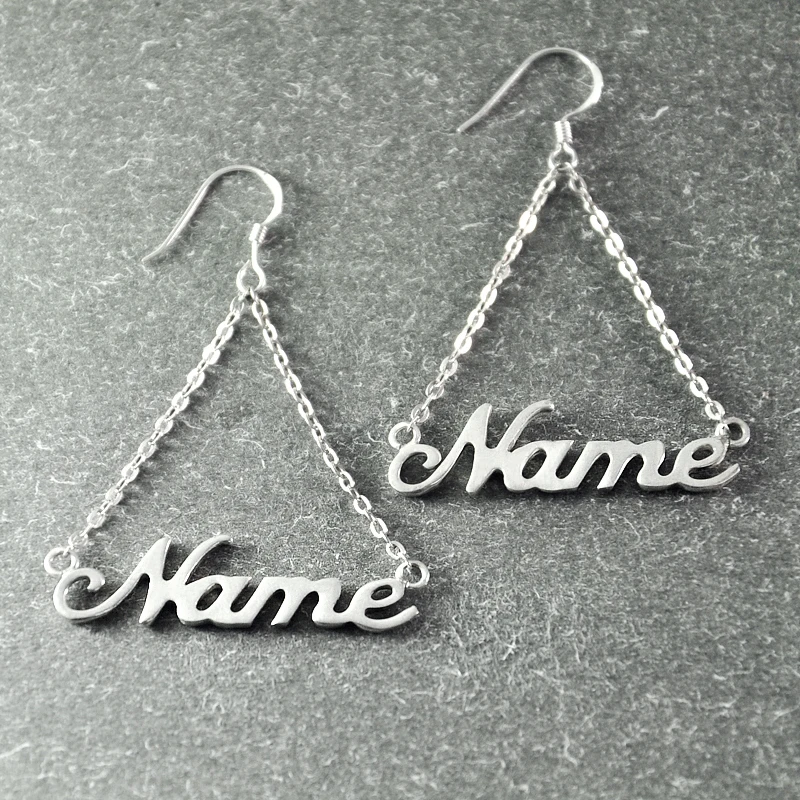 

Custom Name Earring,Name Earring in Handmade, Personalized Wedding Earring, Alison font,Unique Name Earring