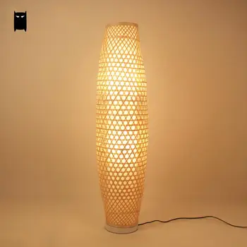 

Bamboo Wicker Rattan Shade Vase Floor Lamp Fixture Rustic Asian Japanese Nordic Art Light Abajur Luminaria Fitting Luminaire