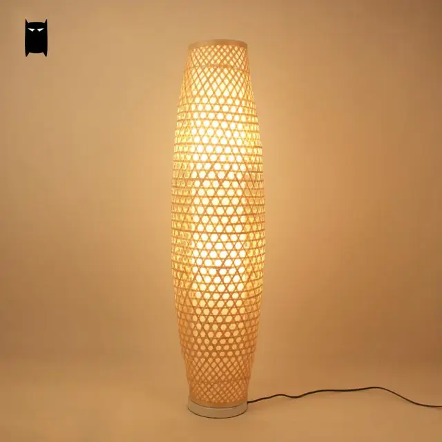 Bambus Wicker Rattan Schatten Vase Stehlampe Lampe Leuchte