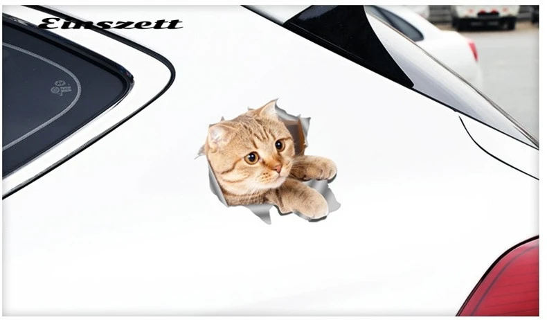 

New Car Stickers 3D Stereo Peeking Cat Sticker For Car Body Rear Windshield Decal Stickers Car Accessories