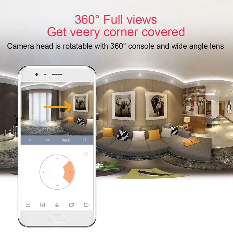 Wifi Security Camera 1080P Home Security Hd Cctv Camera With Night-Visiontuya Smart Life Auto-Tracking(Uk Plug)