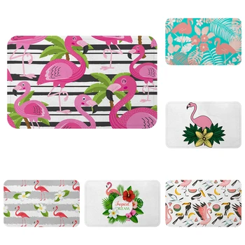 

Tropical Flamingos Pattern Cool Mat Bath Carpet Decorative Anti-Slip Mats Room Car Floor Bar Rugs Door Home Decor Gift