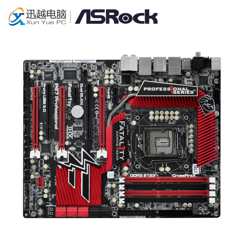

Asrock Fatal1ty P67 Professional Desktop Motherboard P67 Socket LGA 1155 i3 i5 i7 DDR3 32G ATX