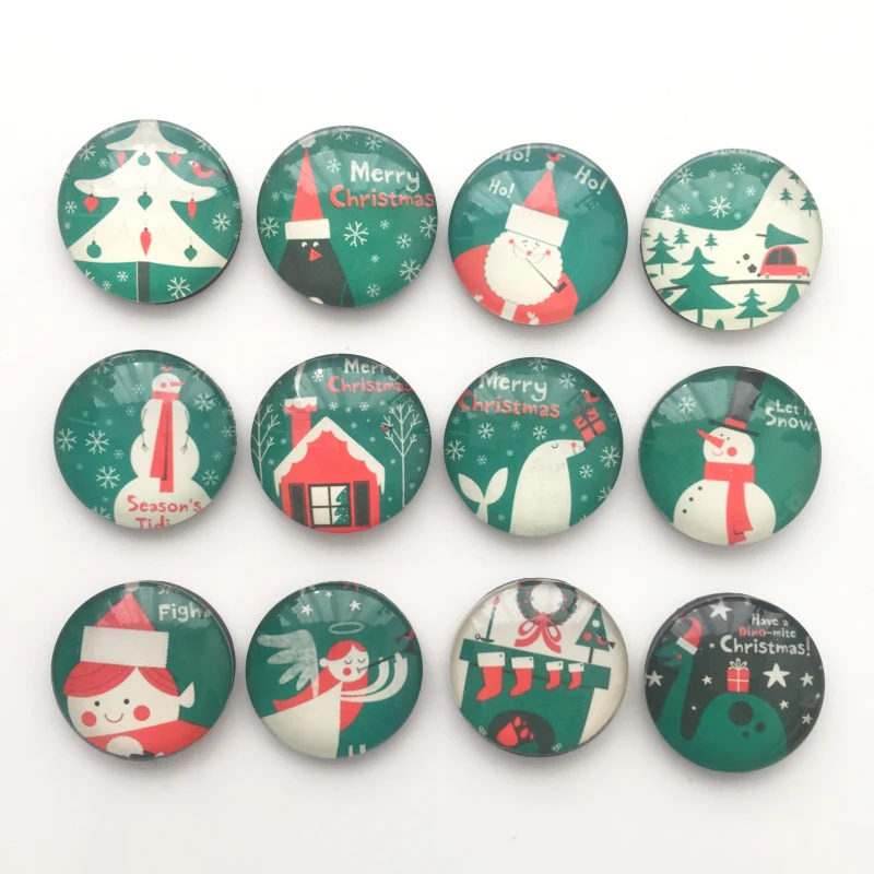 12 шт милые рождественские магниты на холодильник Мультяшные Санта/Снеговик мегнетические наклейки для X-Max подарочные украшения для дома