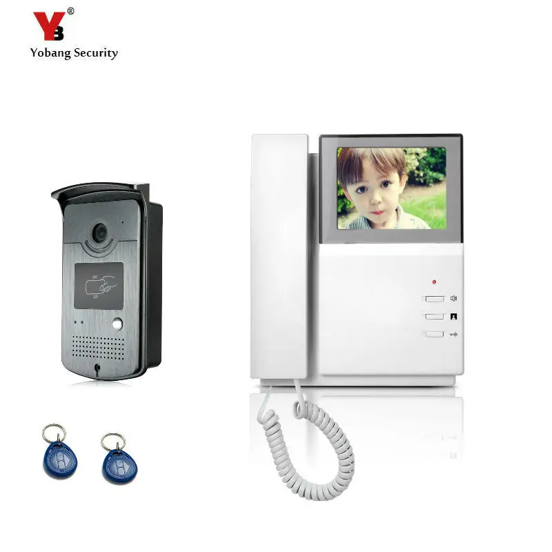 

Yobang Security freeship 4.3 "Video Door Color Video Monitor Kit Video Doorbell Phone Video Intercom Night Vision camera RIFD