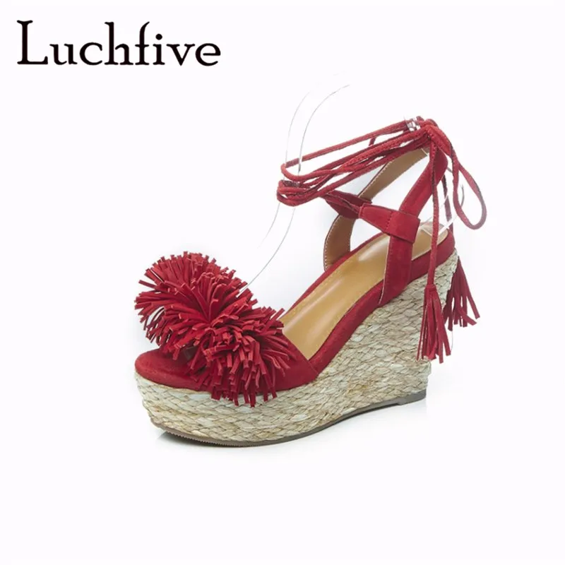 

Fashion open toe Women sandals sexy lace up female shoes elegant wedges summer black red grey outwear sandalias mujer 2018