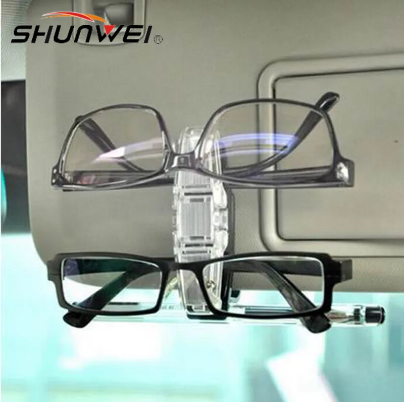 New Car Glasses Sunglasses Holder Visor Card Clip Model With Glasses