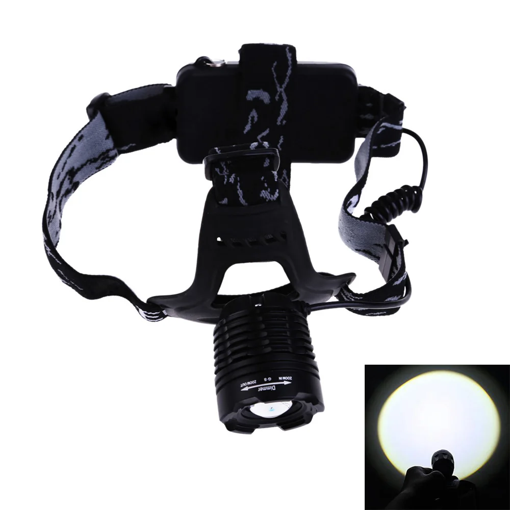 Wholesale Rechargeable Bicycle Lights Headlight Focus Adjustable Zoom 3