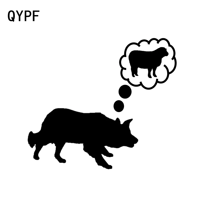 QYPF 14 4 см * 12 7 забавная граница колли овечка виниловая Автомобильная Наклейка
