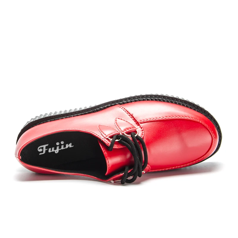 Fujin Brand leather pu autumn Creepers casual shoes loafers women loafers ladies platform moccasin 2018 Women Flats Female