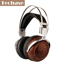 Techase Luxury Headband Earphone HiFi font b Auriculares b font Subwoofer Wooden font b Gaming b