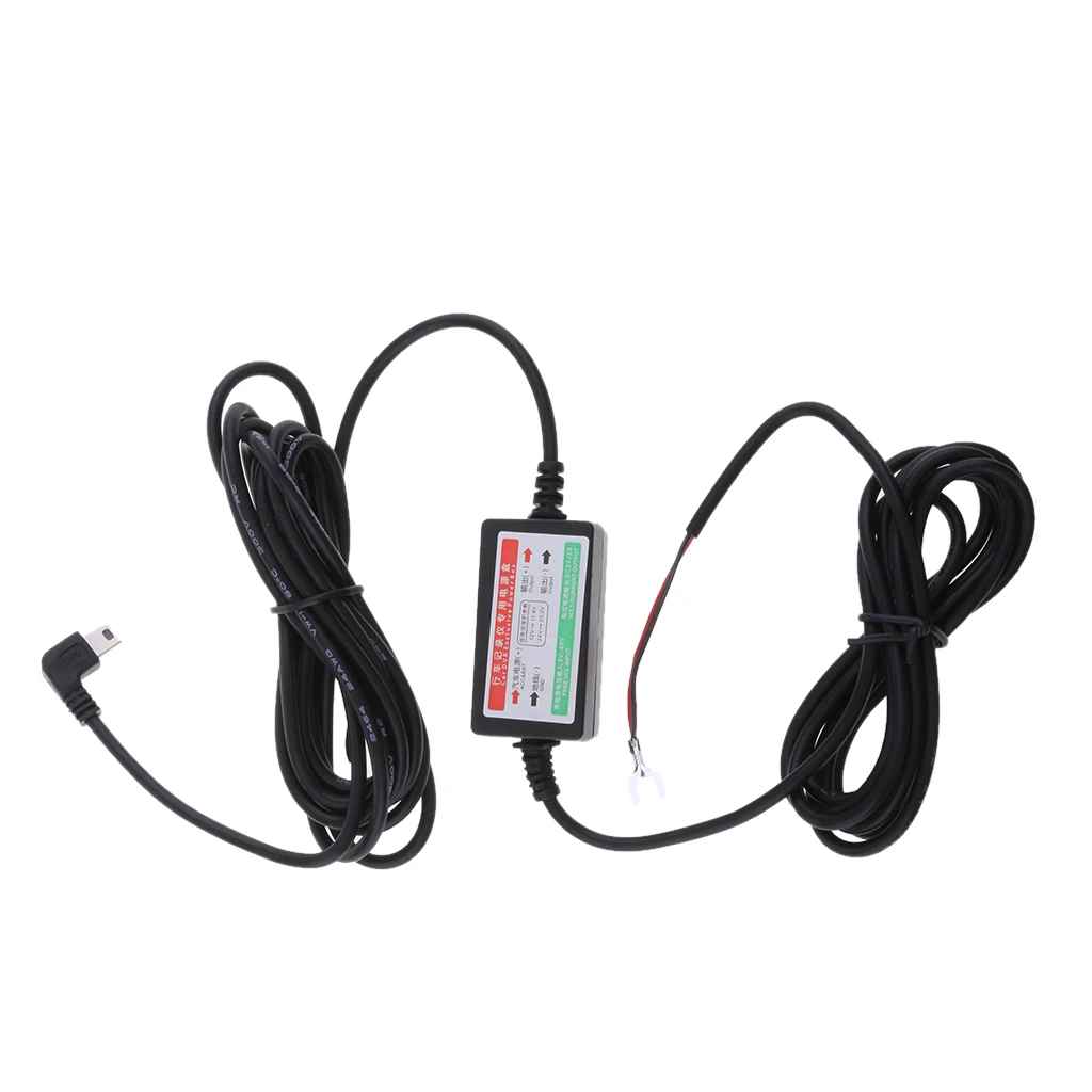 Premium Dash Cam Hardwire Kits, 8/36V to 5V/3A Power Adapter, Mini USB  Right Bend Plug Charge Cables, for Cars Van Trucks
