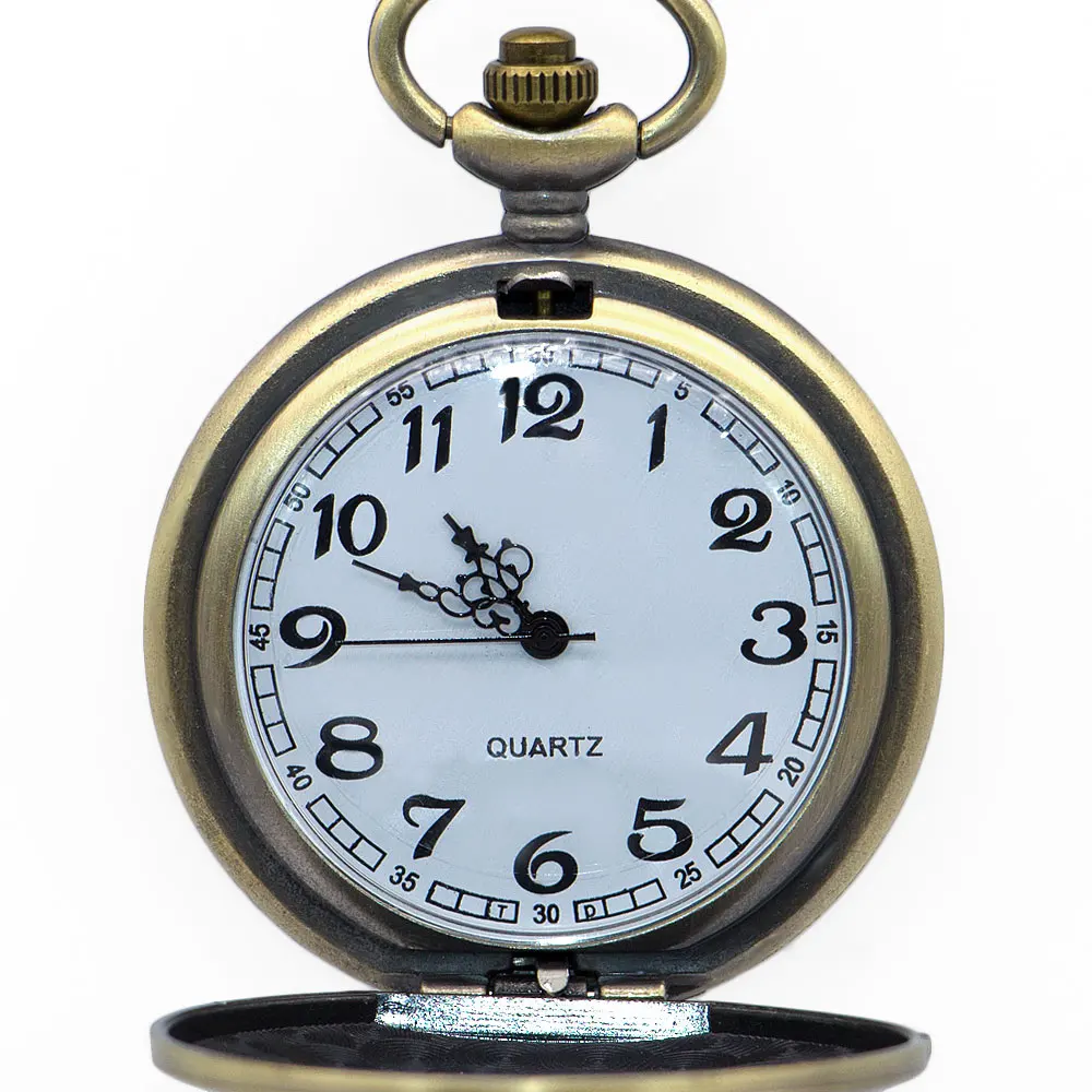 Винтажные бронзовые для моего сына дизайнерские кварцевые карманные часы римские цифры дисплей кулон часы подарки на день рождения с коробкой дропшиппинг