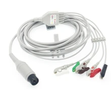 10 teile/los Kompatibel Neue Generisches AAMI Patienten Monitor EKG Kabel 5 Führt Clip AHA für Zoll/Criticare/Edan /BLT/Goldway/Comen