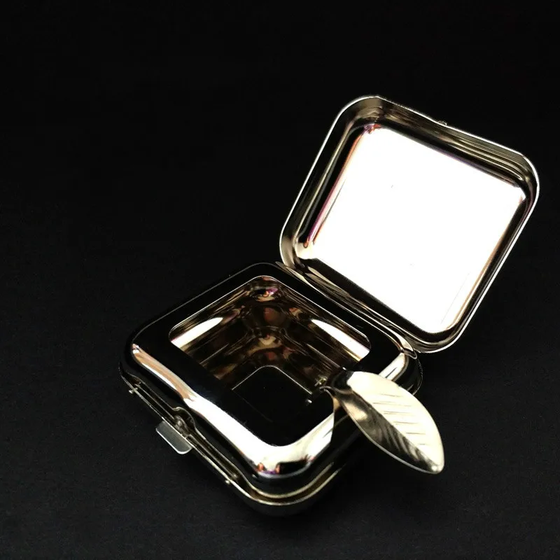 New Arrival Smallsweet Stainless Steel Square Pocket Ashtray metal Ash
