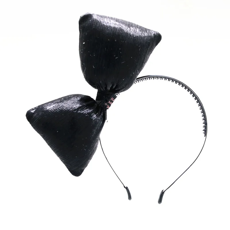 

2020 shimmer fabric puff large bow hairband hair accessories girls headband